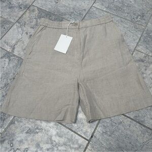 COS Light Beige Linen Shorts